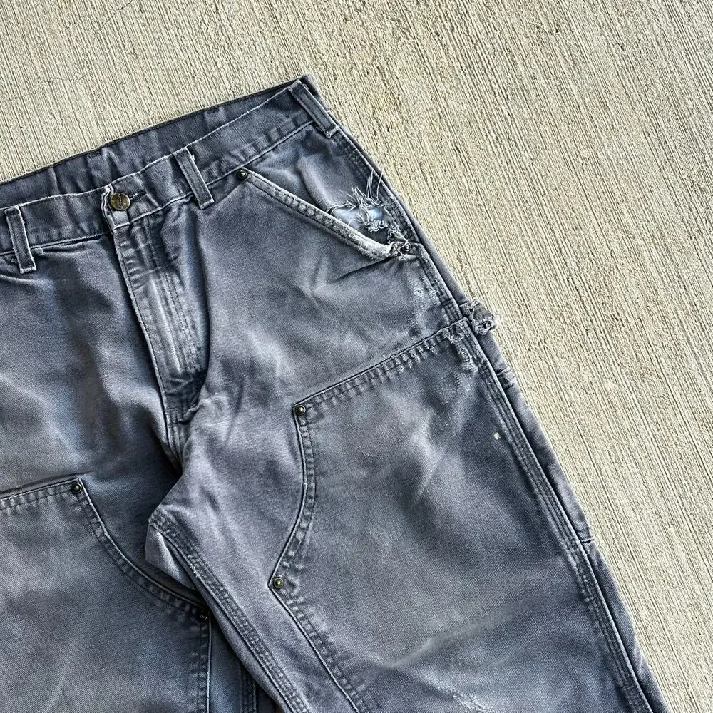 Carhartt B136 GVL gray double knee work wear carpenter pants